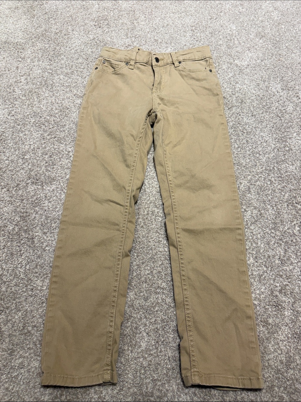 Tan Straight-Leg Pants